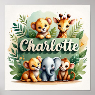 Charlotte Safari Nursery Wall Art