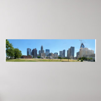 Charlotte Skyline Day - full @ 30.5x7.5 Poster