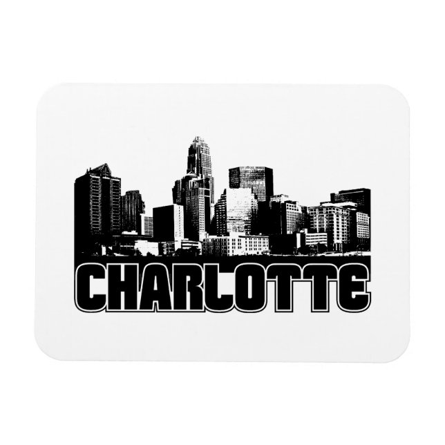 Charlotte Skyline Magnet (Horizontal)