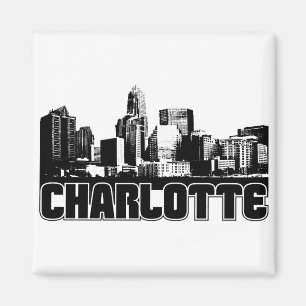 Charlotte Skyline Magnet