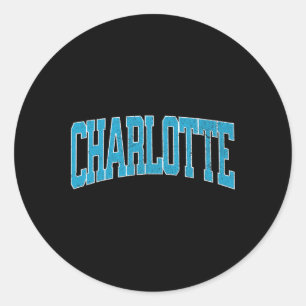 Charlotte Soccer Vintage City Classic Round Sticker