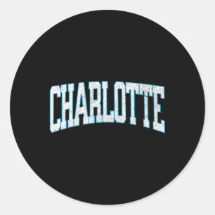Charlotte Soccer Vintage City Classic Round Sticker