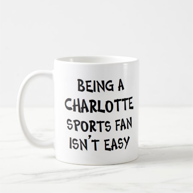charlotte sports fan, being coffee mug (Left)