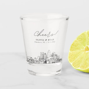 Charlotte Wedding Favour Personalised Cheers Shot Glass