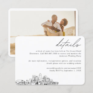 Charlotte Wedding Hotel Room Block Details Enclosure Card