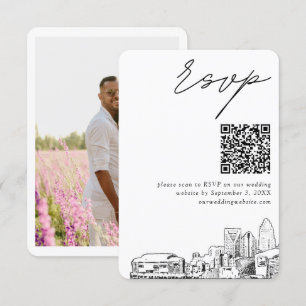 Charlotte Wedding RSVP QR Code Small Enclosure Card