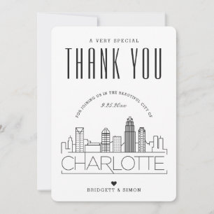 Charlotte Wedding Thank You + Photo Card