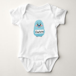 Charlotte's Colorful Monster Friend Baby Bodysuit