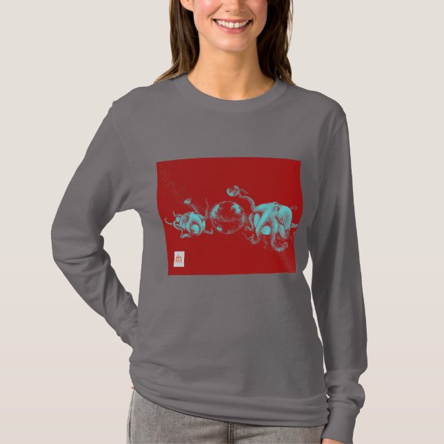 Charlotte's Dream Octopus T-Shirt - Aurora Mix (Front)
