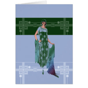 CHARLOTTE'S SHAWL, 1920s Fashion in Blue and Green