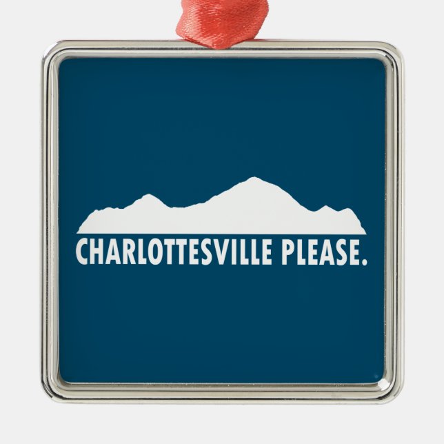 Charlottesville Please Metal Tree Decoration (Front)