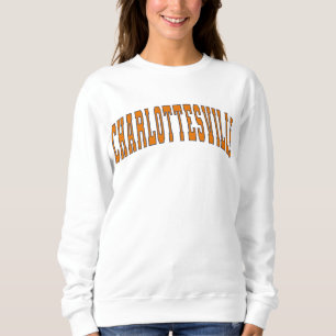 Charlottesville Vintage Varsity College Style Swea Sweatshirt