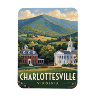 Charlottesville Virginia Blue Ridge Travel Magnet