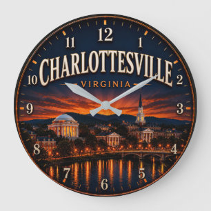 Charlottesville Virginia Large Clock