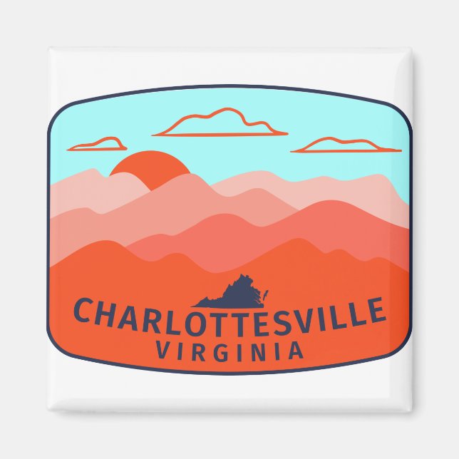 Charlottesville Virginia Outdoor Magnet (Front)