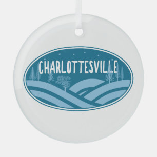 Charlottesville Virginia Outdoors Glass Tree Decoration