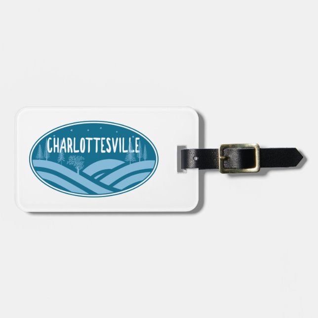 Charlottesville Virginia Outdoors Luggage Tag (Front Horizontal)