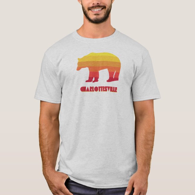 Charlottesville Virginia Rainbow Bear T-Shirt (Front)