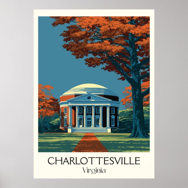 Charlottesville Virginia Rotunda Poster (Front)