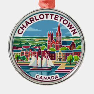 Charlottetown Canada Metal Tree Decoration