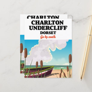 Charlton Undercliff Beach, Dorset travel poster