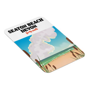 Charlton Undercliff Beach, Dorset travel poster Ma Magnet