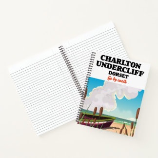 Charlton Undercliff Beach, Dorset travel poster Notebook