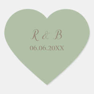 Charm and Beauty Wedding Heart Sticker