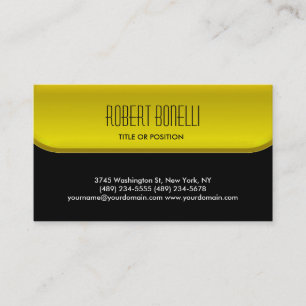 Charm Black Yellow Pattern Standard Business Card