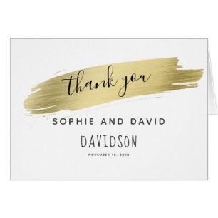 Charm Calligraphy Gold Stroke Thank you
