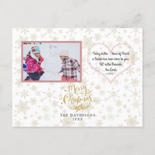 Charm Christmas Bible Verse Messiah Family Photo Holiday Postcard