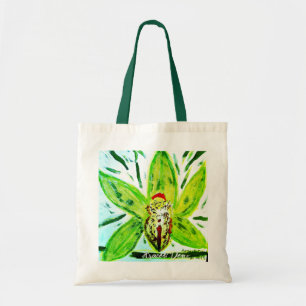 Charm Green Cymbidium Orchid Tote Bag