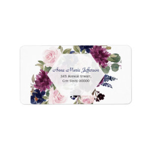 Charm Lavender Purple Floral Bloom Wedding Label