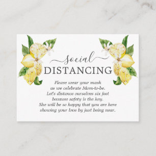 Charm Lemon Fruits Flowers Baby Shower Details Enclosure Card