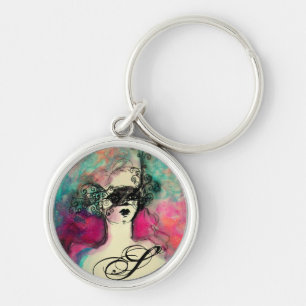 CHARM MONOGRAM / Mysterious Beauty with Mask Key Ring