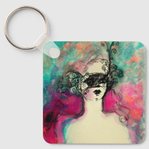 CHARM, Mysterious Beauty with Mask Key Ring