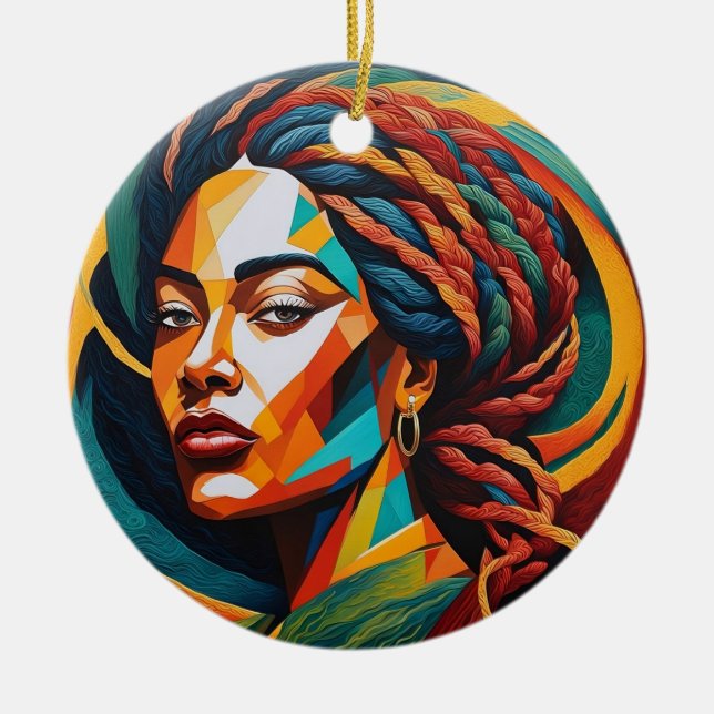 Charm of Elegance  Ceramic Tree Decoration (Front)