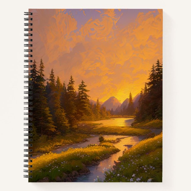 Charm of the Golden Sunset Notebook (Front)