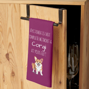 Charm Personality Adorable Corgi Dog Lovers Gift Tea Towel