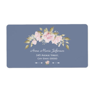 Charm Pink Floral Dusty Blue Wedding