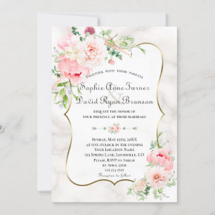 Charm Spring Garden Flowers Bloom Wedding Invitation