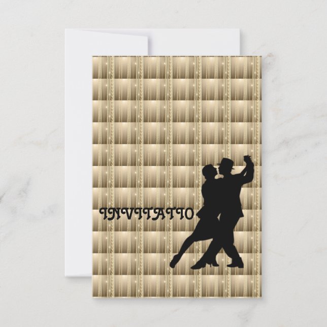 Charm Tango Latin Dance Invitation (Front)