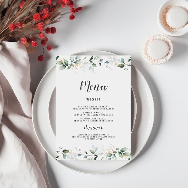 Charm Watercolor Airy Greenery Gold Wedding  (Creator Uploaded)