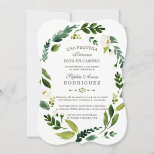 Charm White Flowers Invitación de Baby Shower Invitation