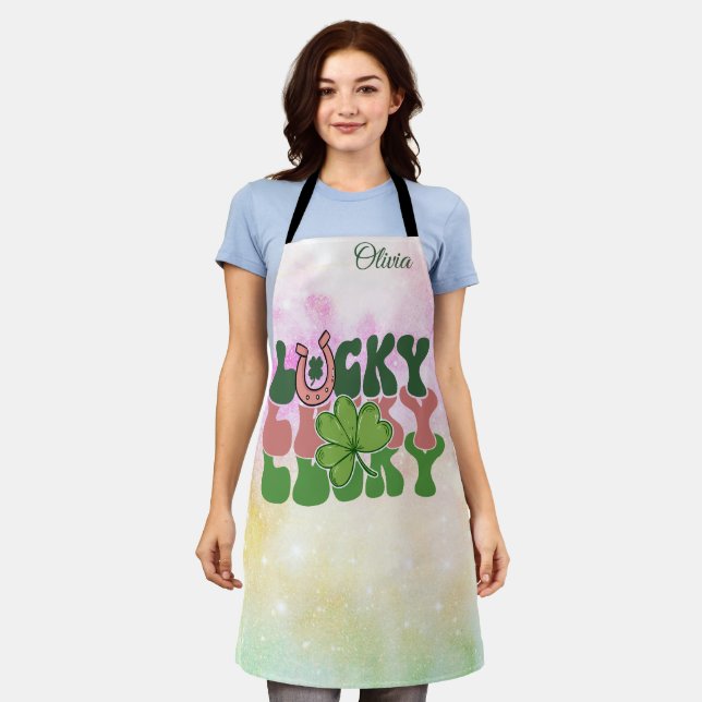 Charm Your Kitchen with Horseshoe Irish Chef Lucky Apron (Worn)