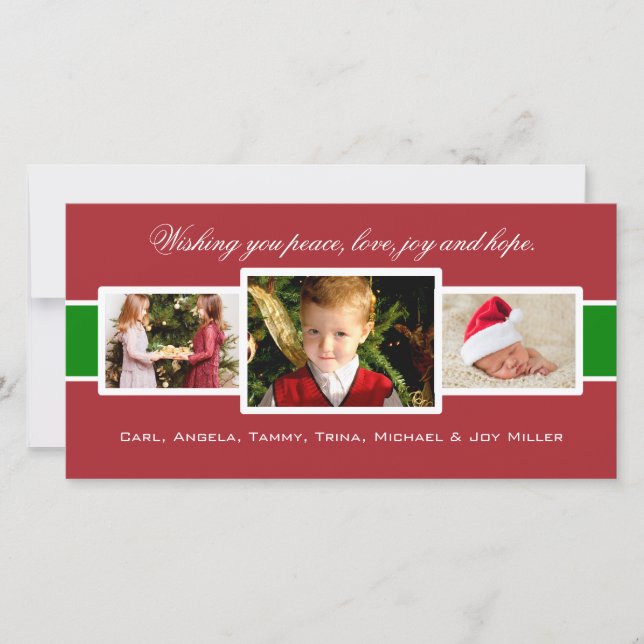 Charmed Trio Christmas Photo Card (Front)