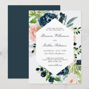 Charmed Watercolor Floral Wedding Invitation