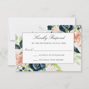 Charmed Watercolor Floral Wedding Response Card