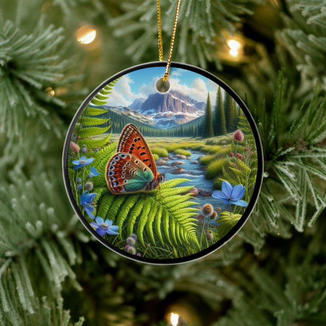 Charming American Copper Butterfly Ceramic Tree Decoration (Creator Uploaded)