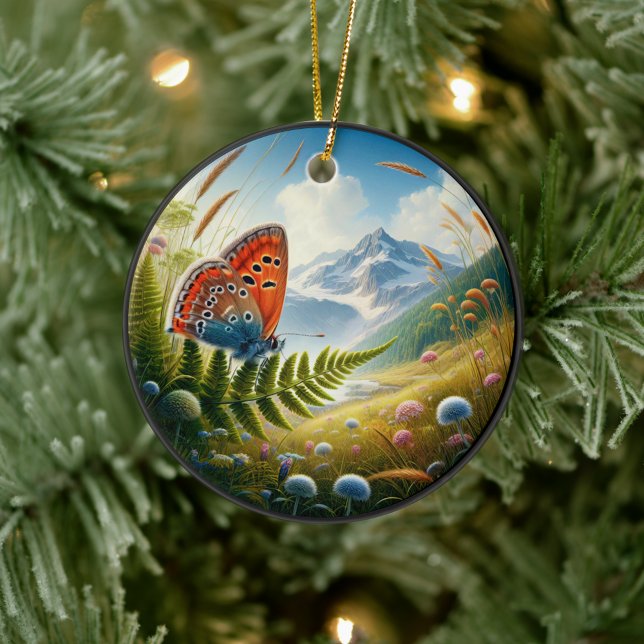 Charming American Copper Butterfly Ceramic Tree Decoration (Creator Uploaded)